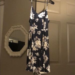 Gray floral dress